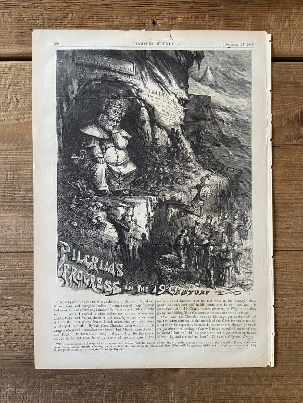 Thomas Nast, Harper's Weekly, Antique Print, Political Cartoon